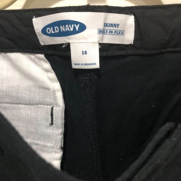 Old Navy Boys Black Skinny Pants with Built-In Flex Adjustable Waist Size 16 - Picture 5 of 8